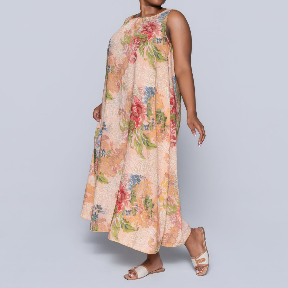 Plus Size Printed Airflow Dress