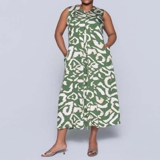 Plus Size Printed Airflow Dress