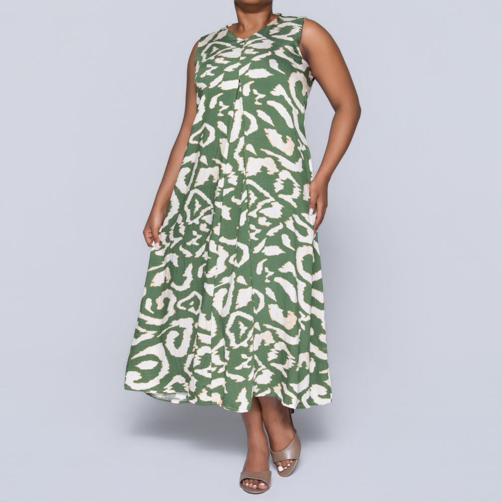 Plus Size Printed Airflow Dress