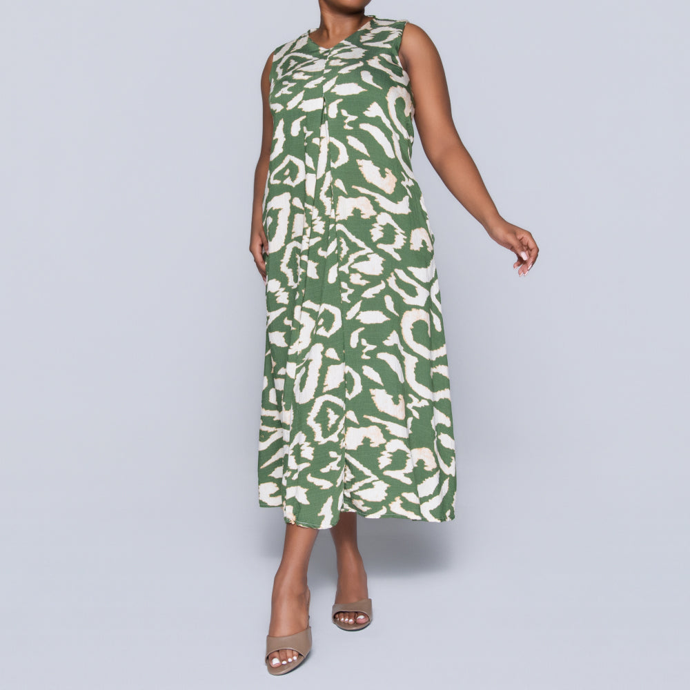 Plus Size Printed Airflow Dress