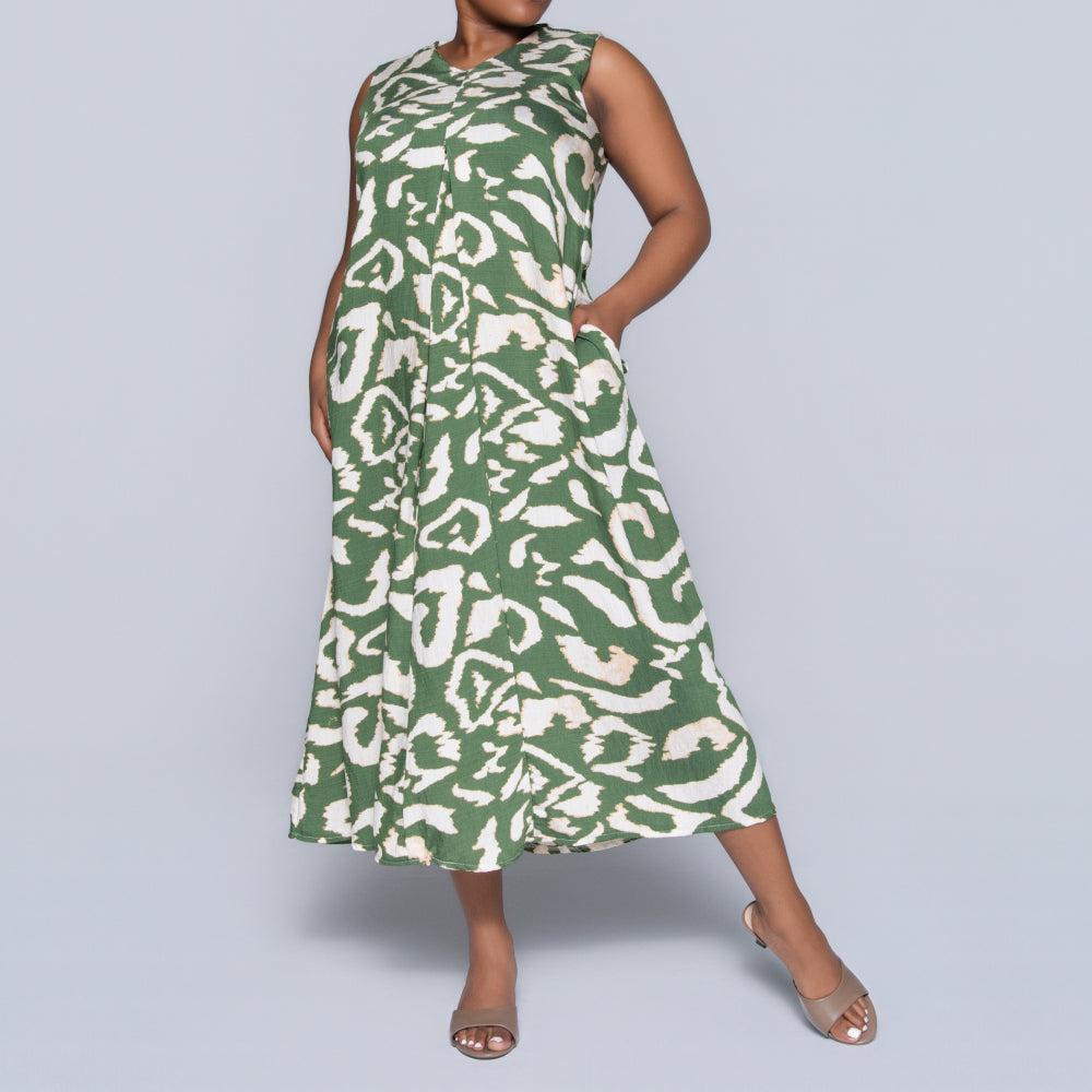 Plus Size Printed Airflow Dress