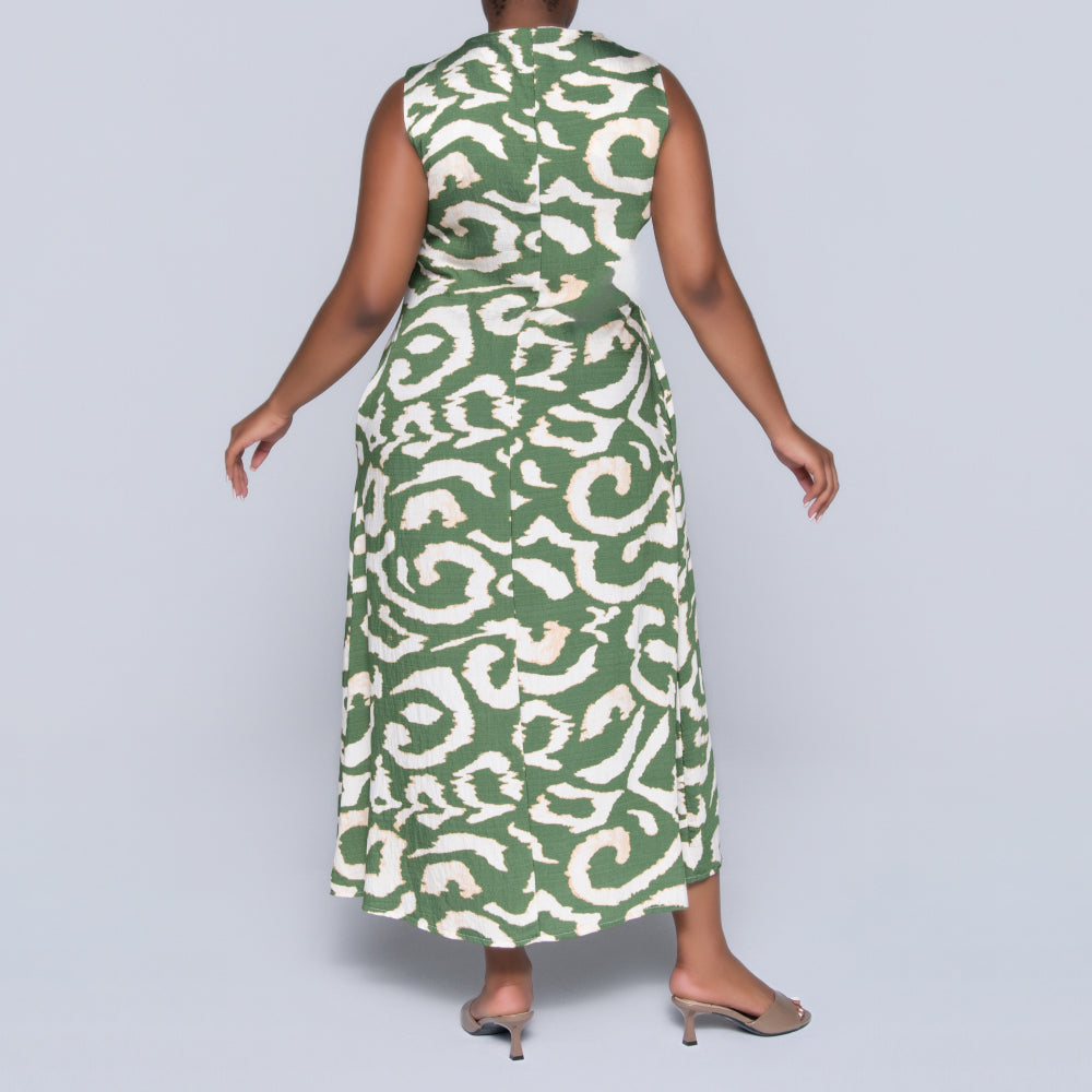 Plus Size Printed Airflow Dress