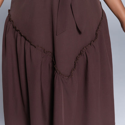 Chocolate Plus Size Tiered Dress