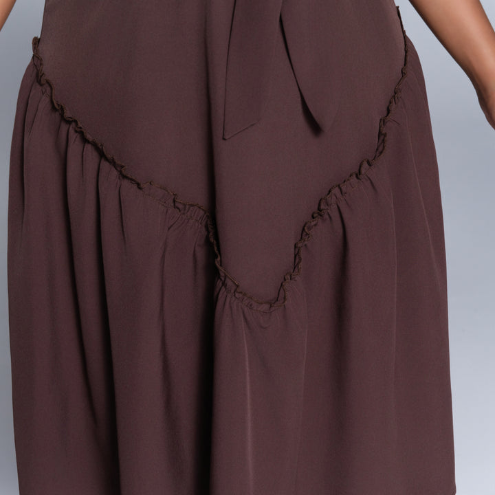 Chocolate Plus Size Tiered Dress