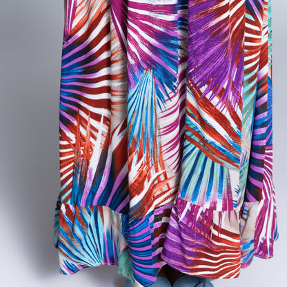 Plus Size Printed Tiered Dress