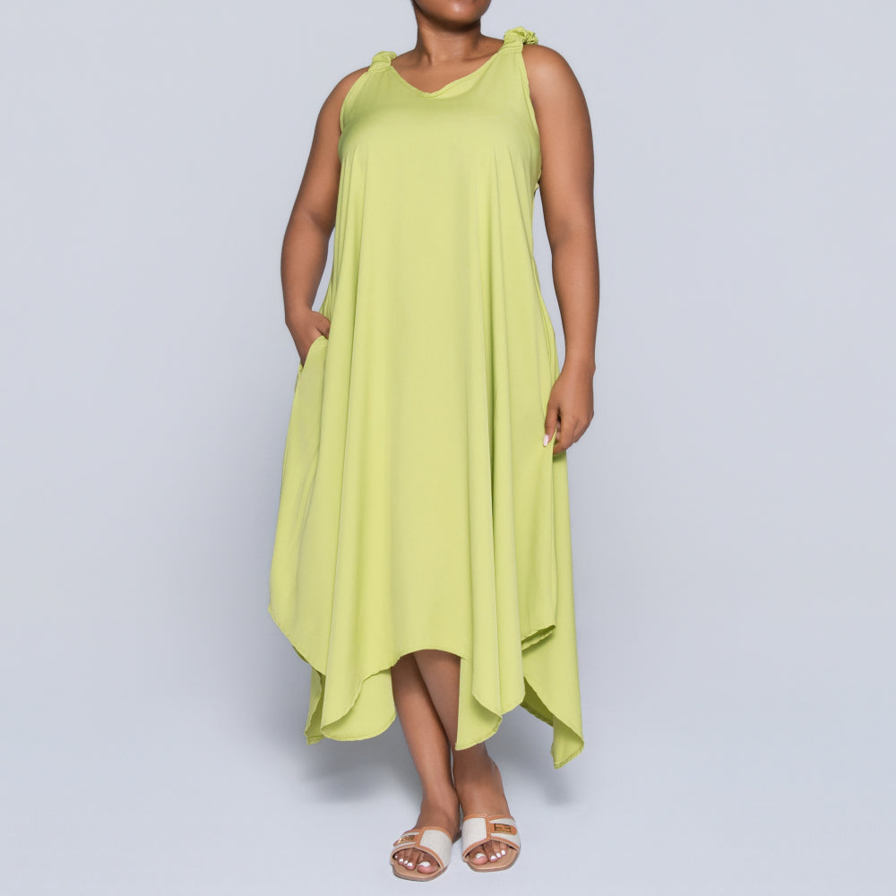 Chartreuse Plus Size Dress