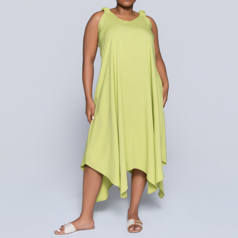 Chartreuse Plus Size Dress