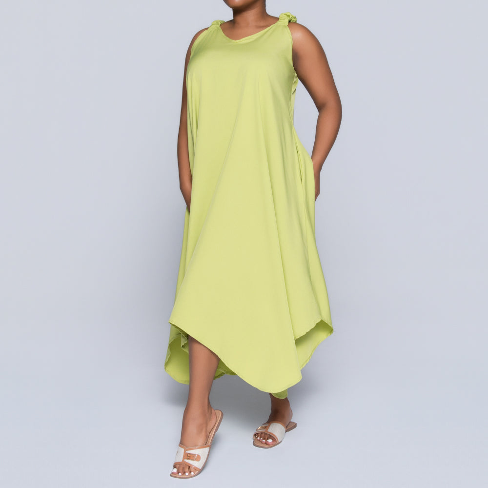 Chartreuse Plus Size Dress