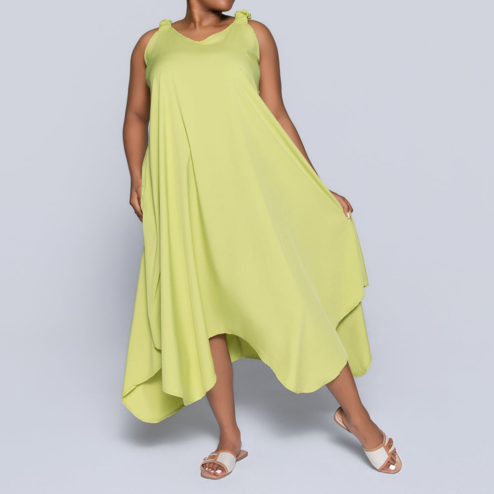 Chartreuse Plus Size Dress