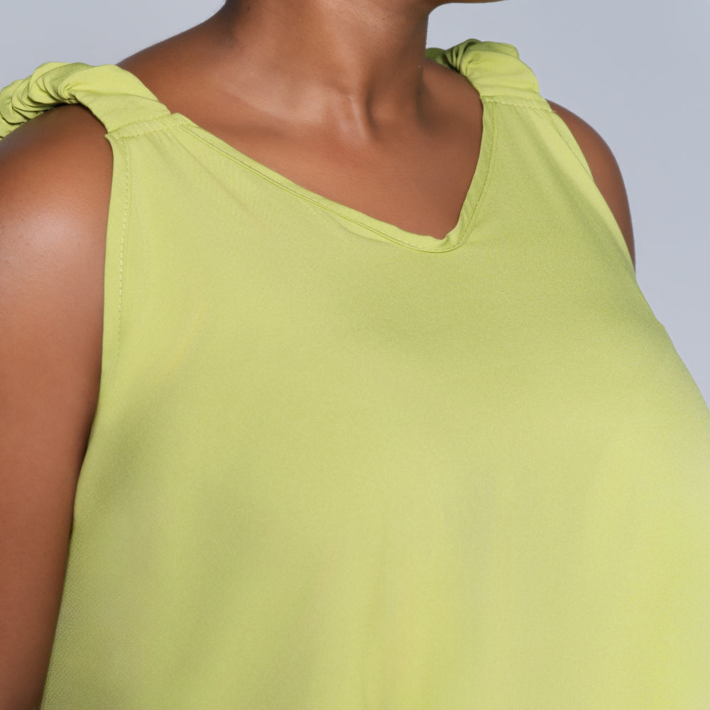 Chartreuse Plus Size Dress
