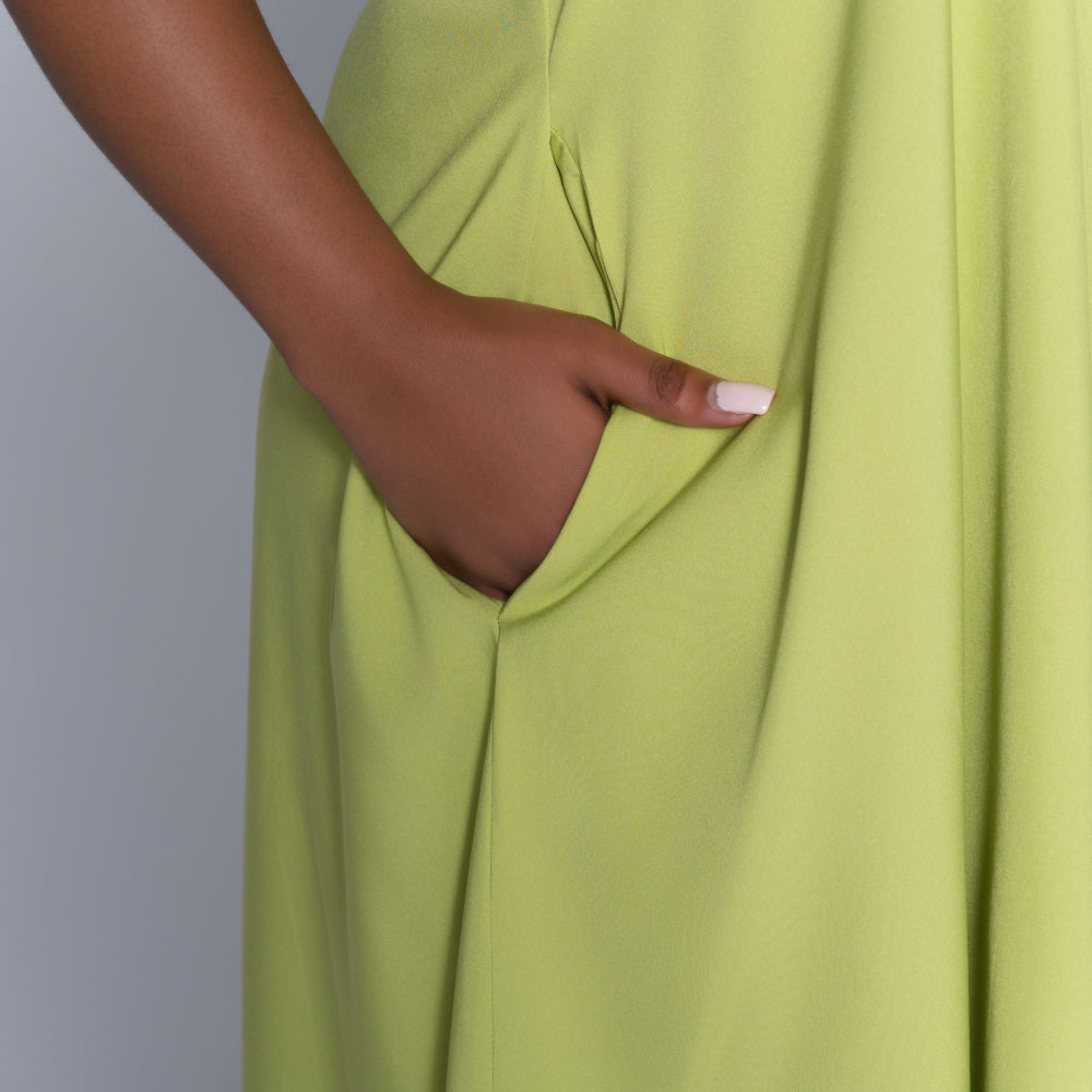 Chartreuse Plus Size Dress