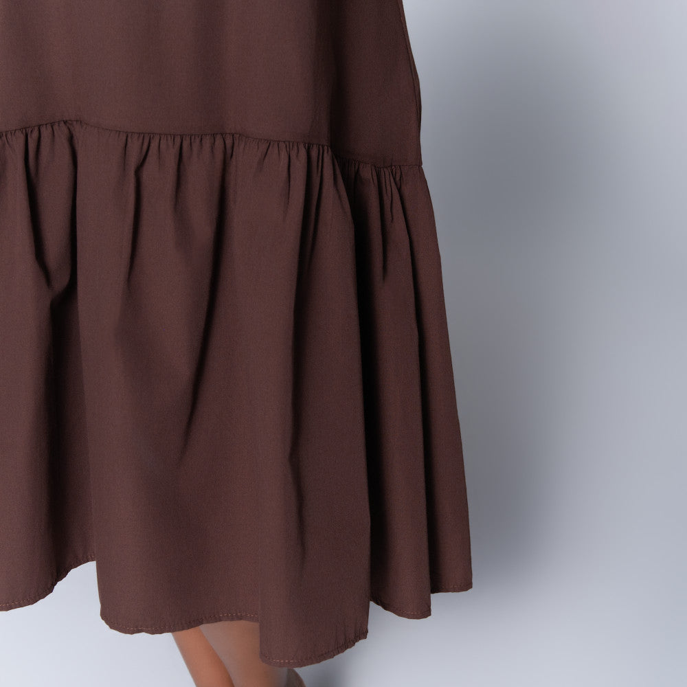 Plus Size Chocolate Short Sleeve Tunic