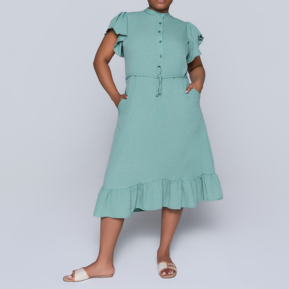 Sage Plus Size Tie-Belt Tunic