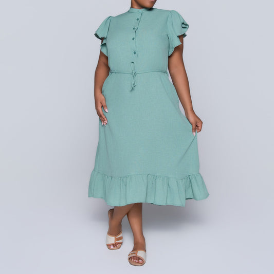 Sage Plus Size Tie-Belt Tunic