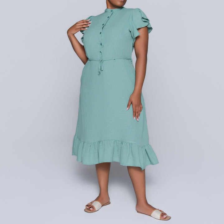 Sage Plus Size Tie-Belt Tunic