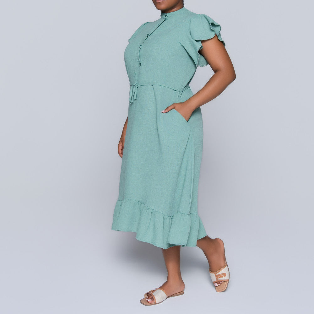 Sage Plus Size Tie-Belt Tunic