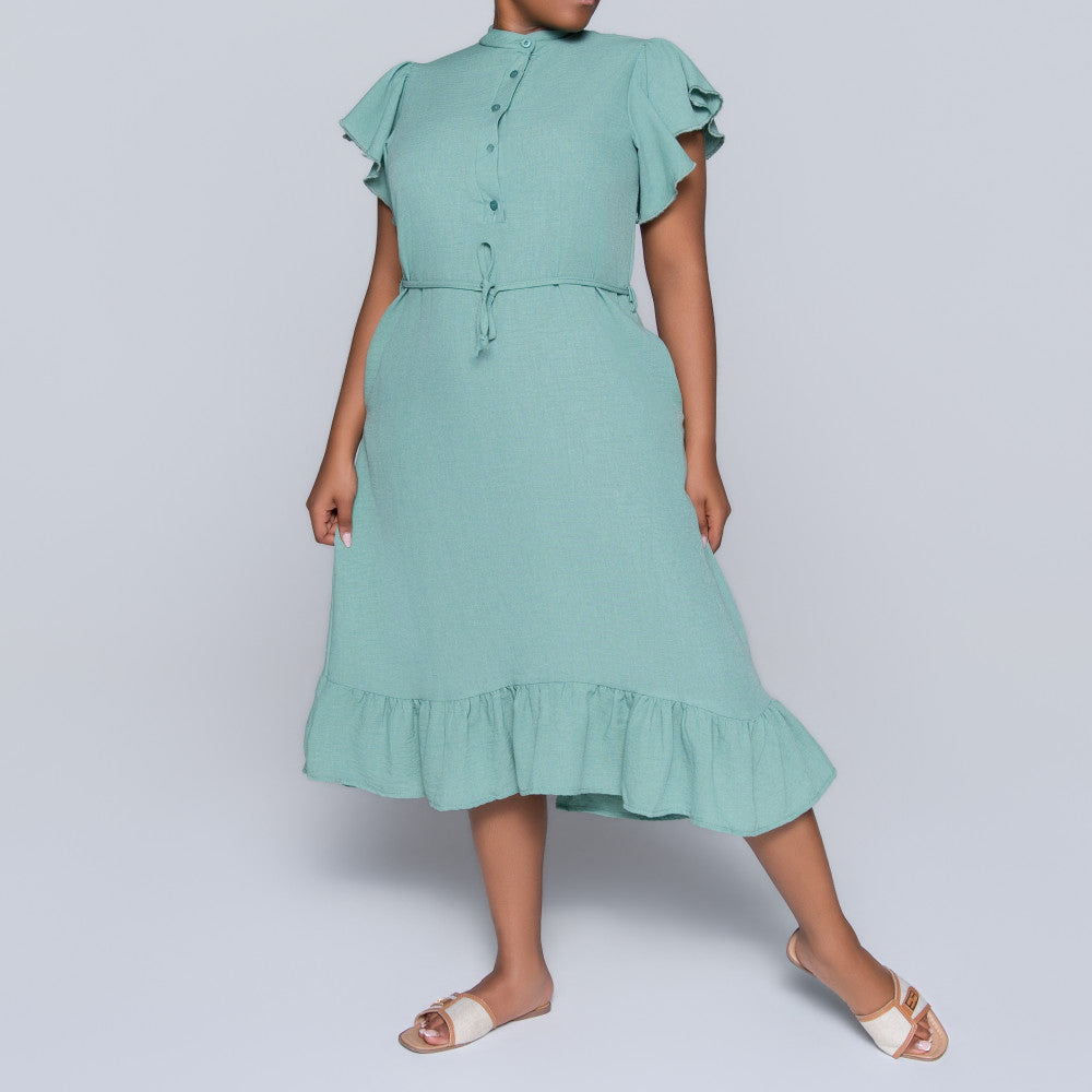 Sage Plus Size Tie-Belt Tunic