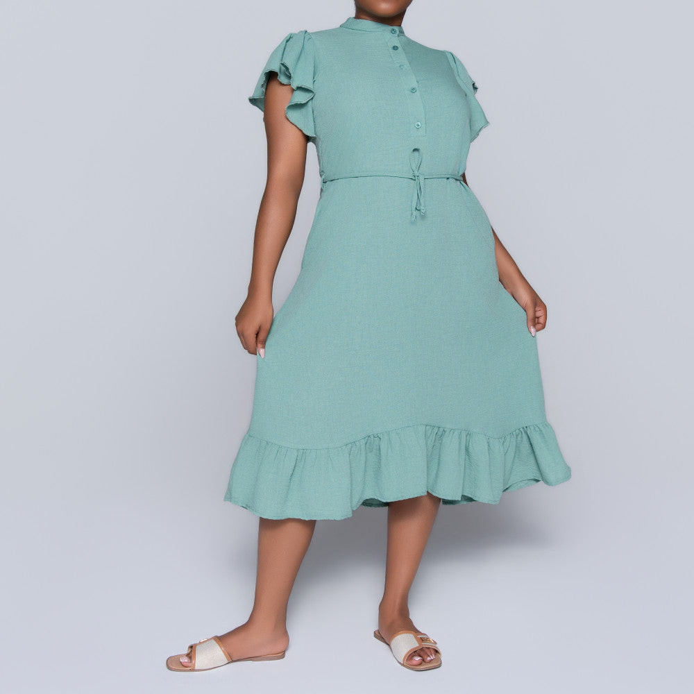 Sage Plus Size Tie-Belt Tunic