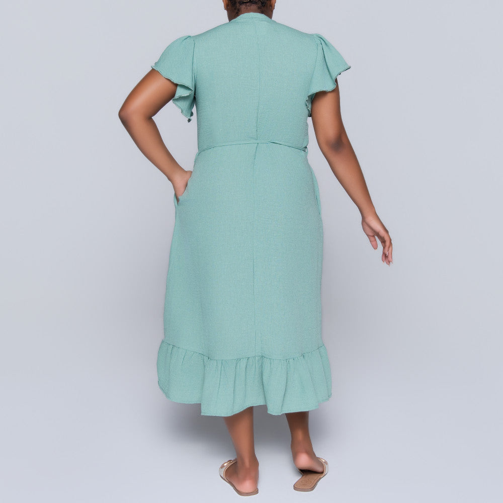 Sage Plus Size Tie-Belt Tunic