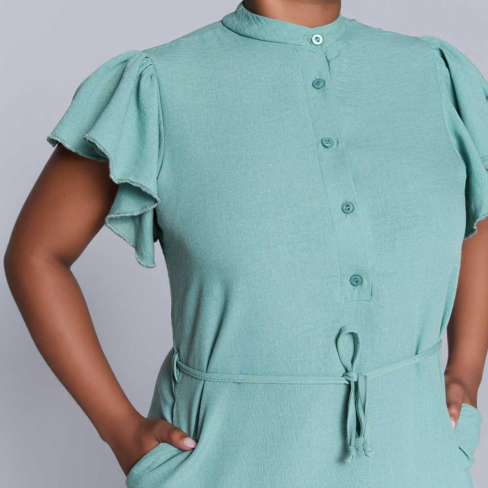 Sage Plus Size Tie-Belt Tunic