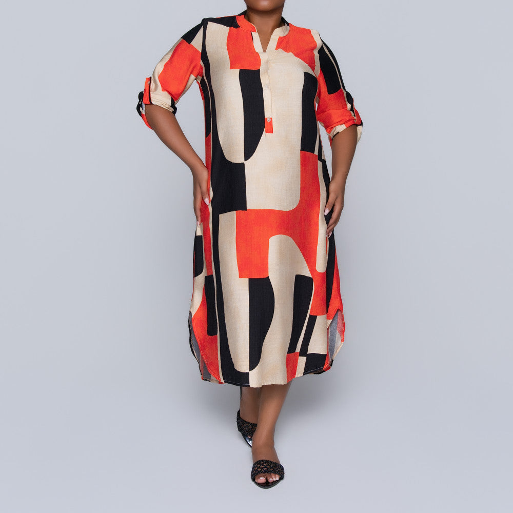 Plus Size Printed Tunic