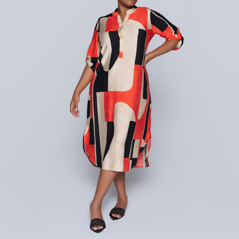 Plus Size Printed Tunic