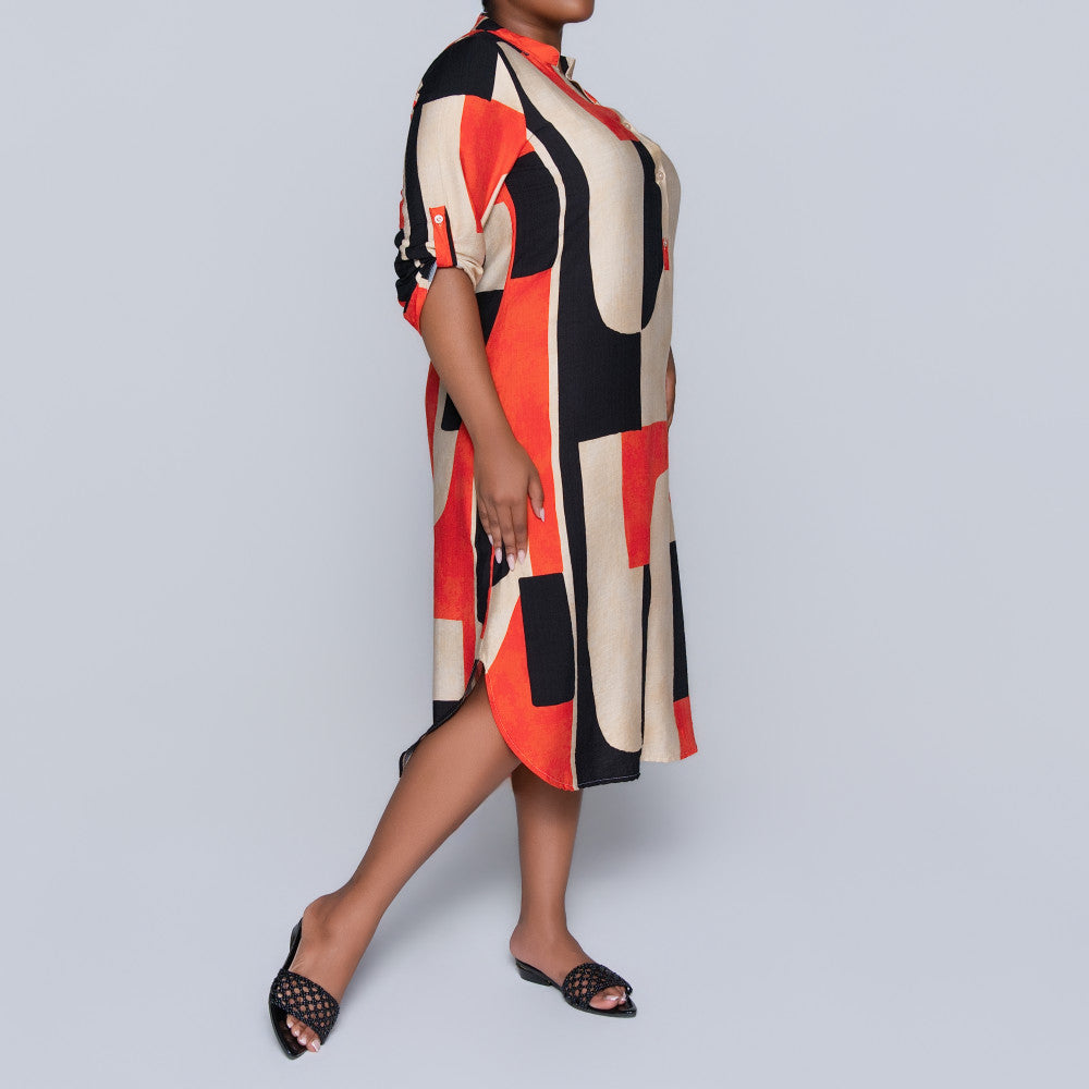 Plus Size Printed Tunic