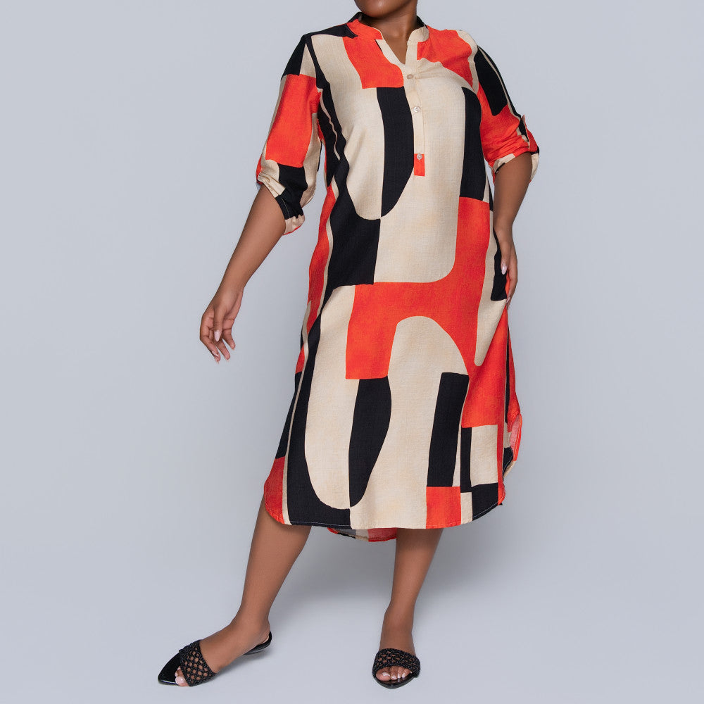 Plus Size Printed Tunic