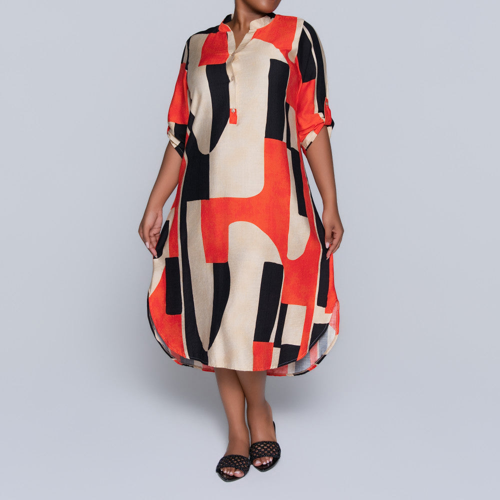 Plus Size Printed Tunic