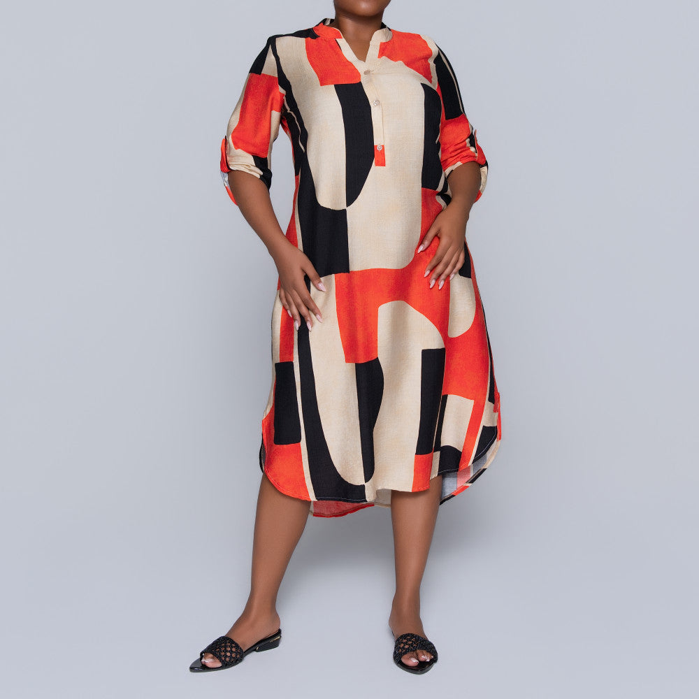 Plus Size Printed Tunic