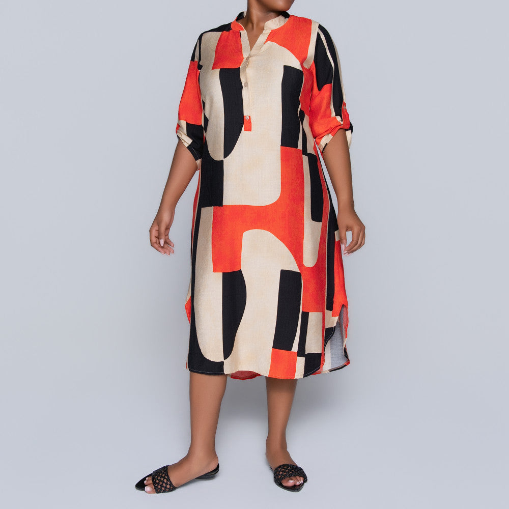 Plus Size Printed Tunic