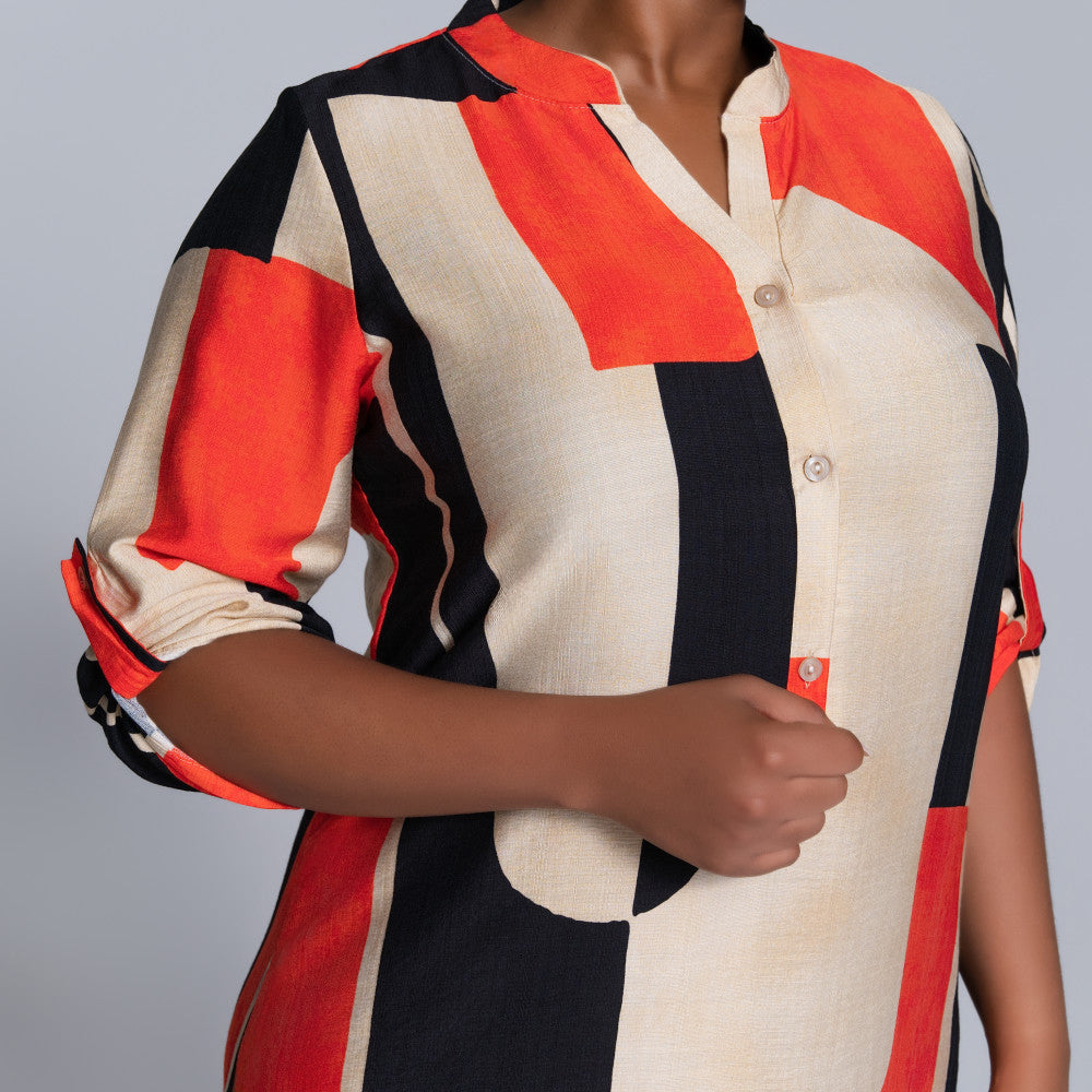 Plus Size Printed Tunic