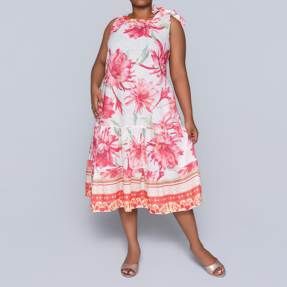 Plus Size Sleeveless Red Tunic