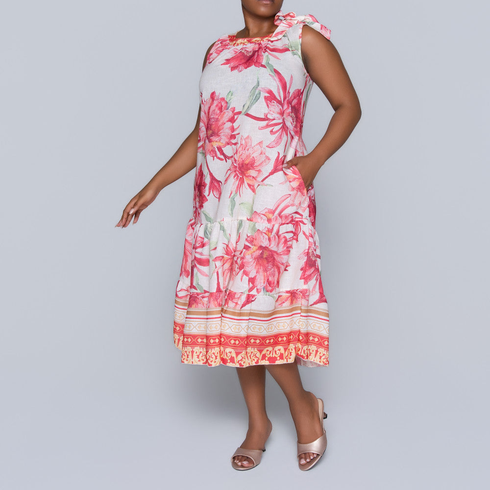 Plus Size Sleeveless Red Tunic