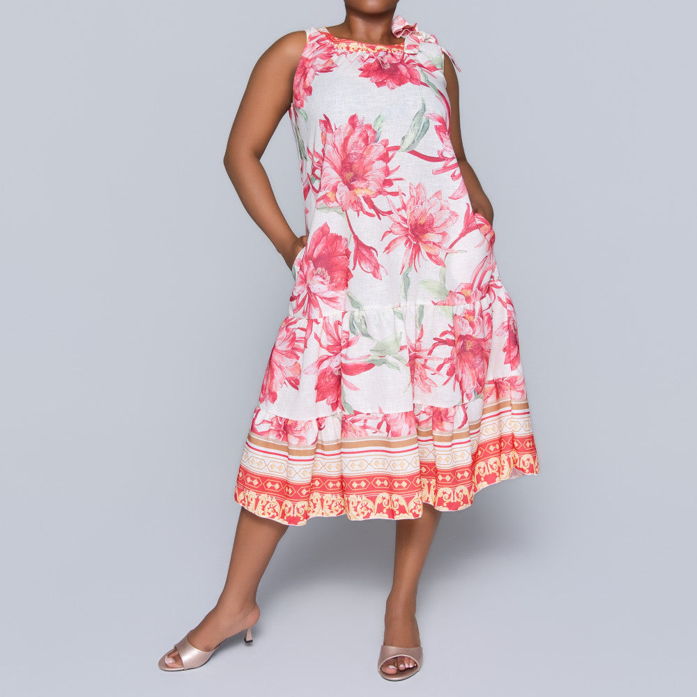 Plus Size Sleeveless Red Tunic