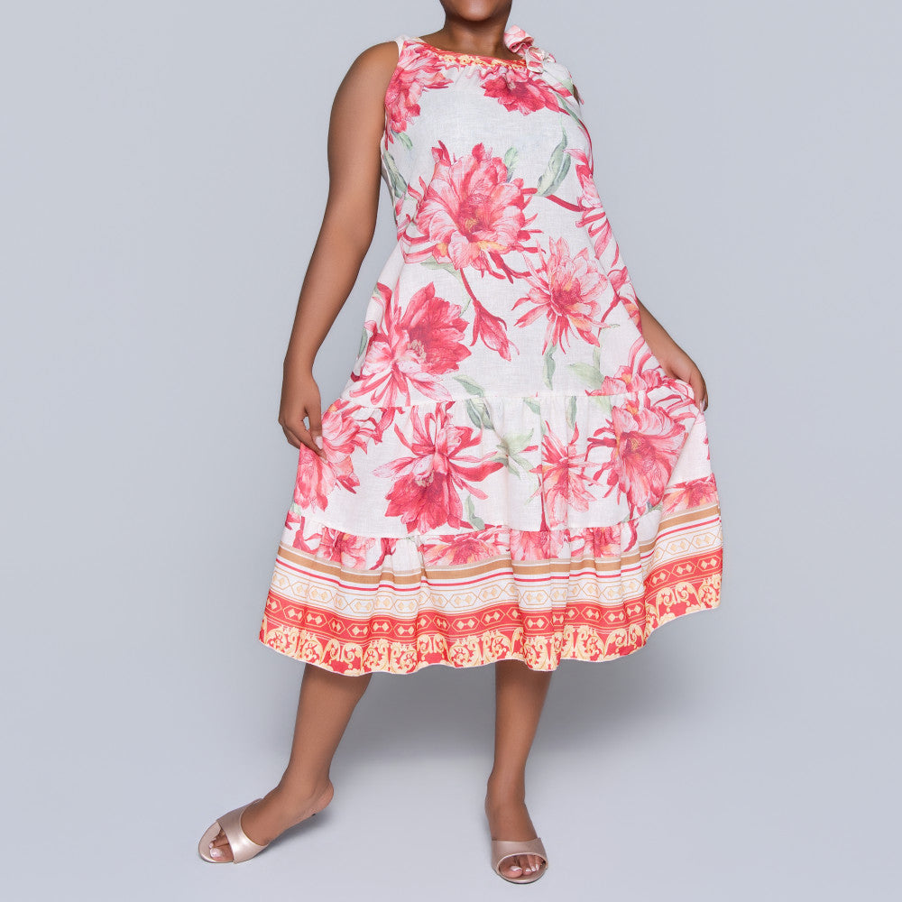 Plus Size Sleeveless Red Tunic