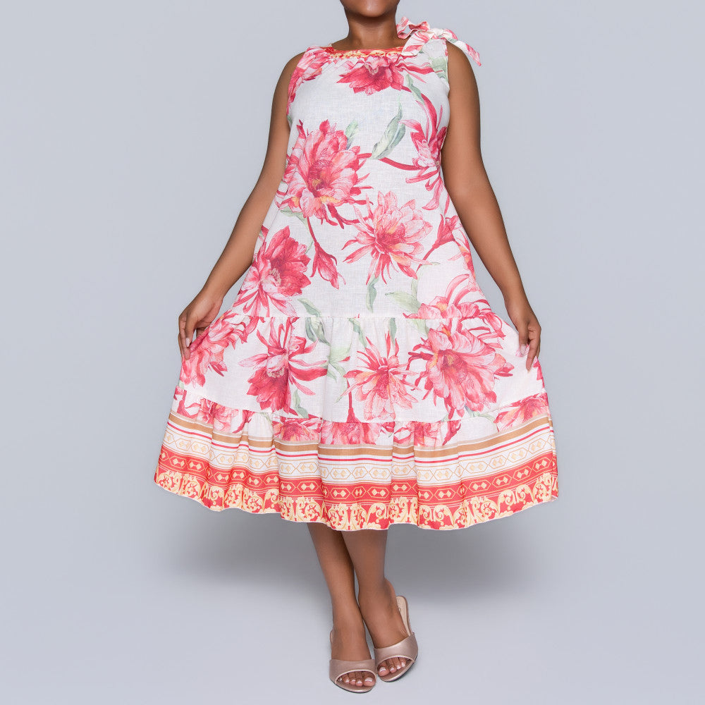 Plus Size Sleeveless Red Tunic