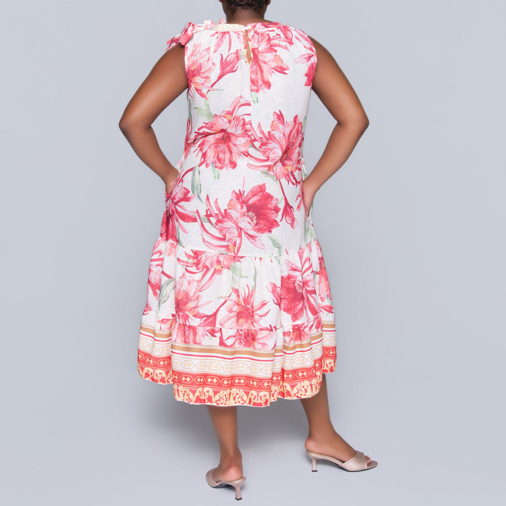 Plus Size Sleeveless Red Tunic