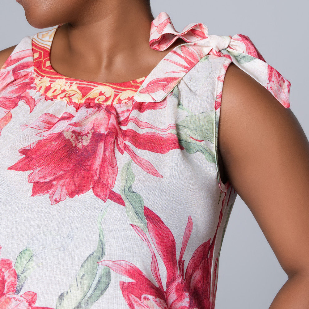 Plus Size Sleeveless Red Tunic