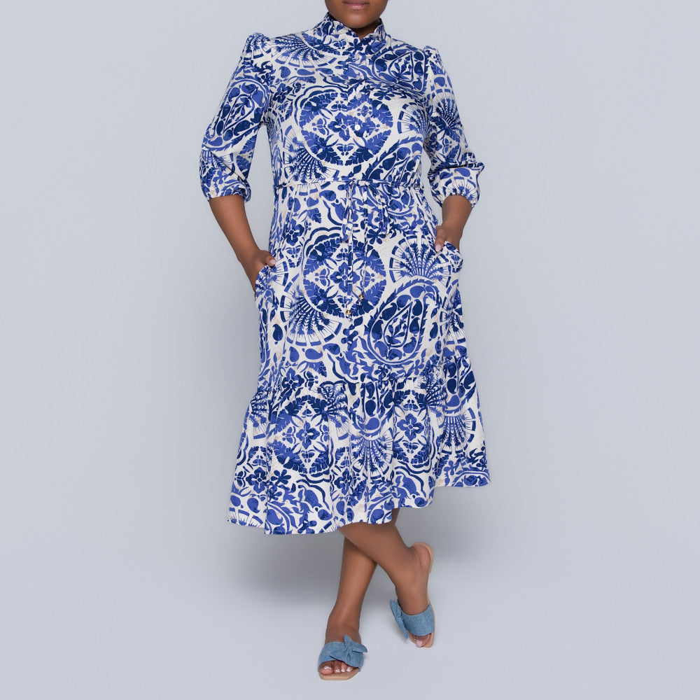 Plus Short Sleeve Printed Tunic