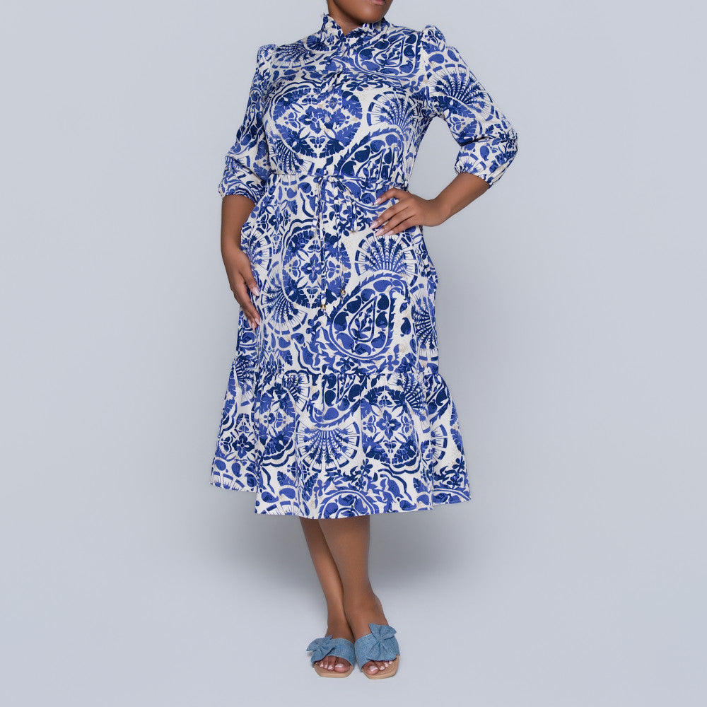 Plus Short Sleeve Printed Tunic