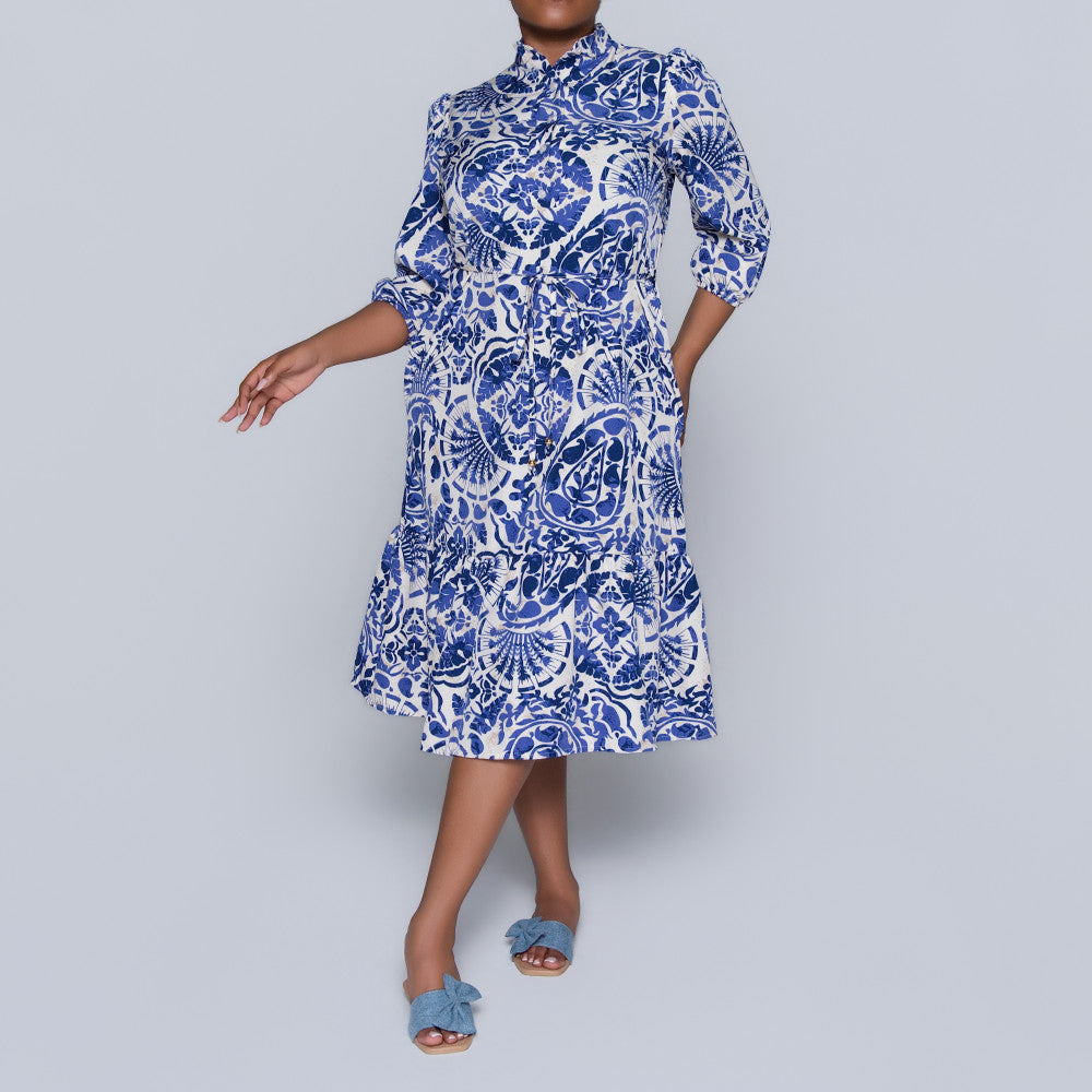 Plus Short Sleeve Printed Tunic