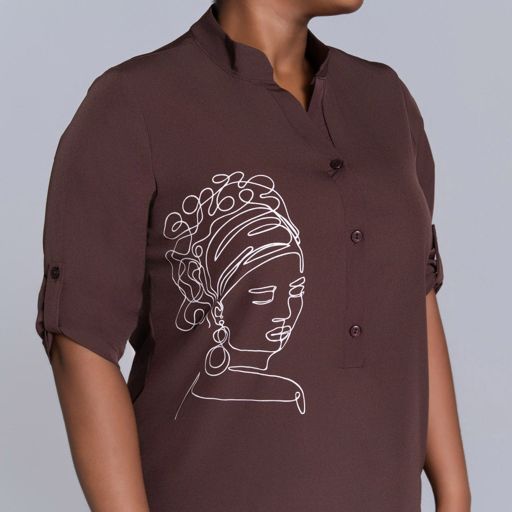 Plus Size Chocolate Tunic