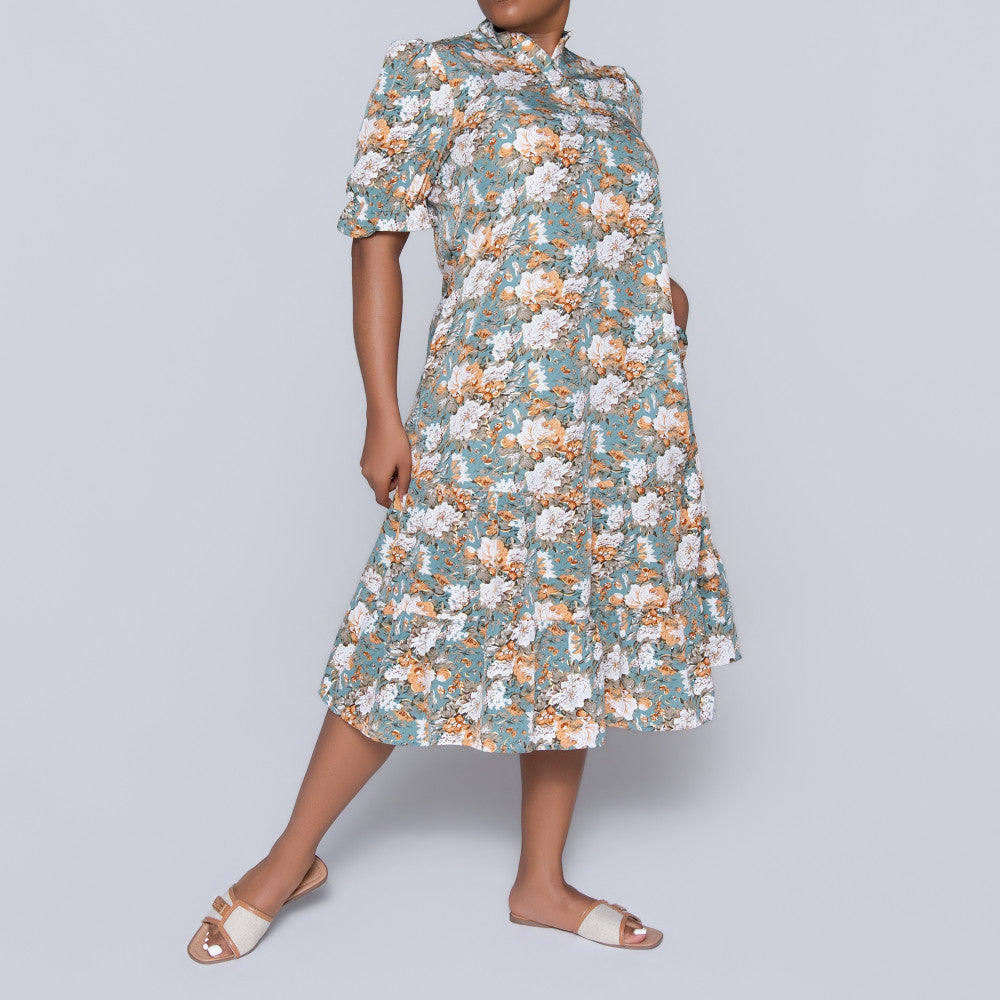 Short Sleeve Plus Size Foil Print Tunic