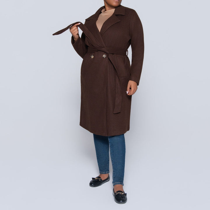 Choc Plus Size Melton Jacket