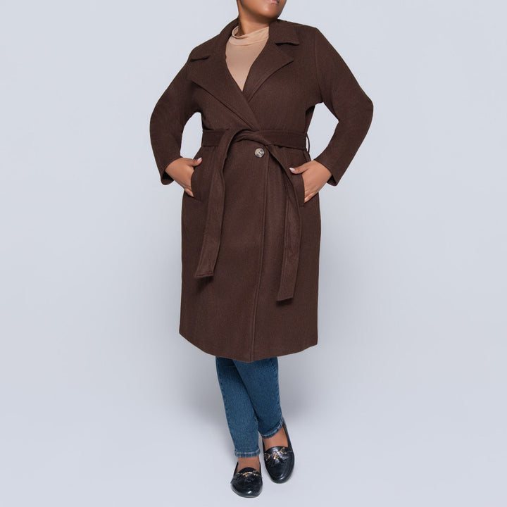 Choc Plus Size Melton Jacket
