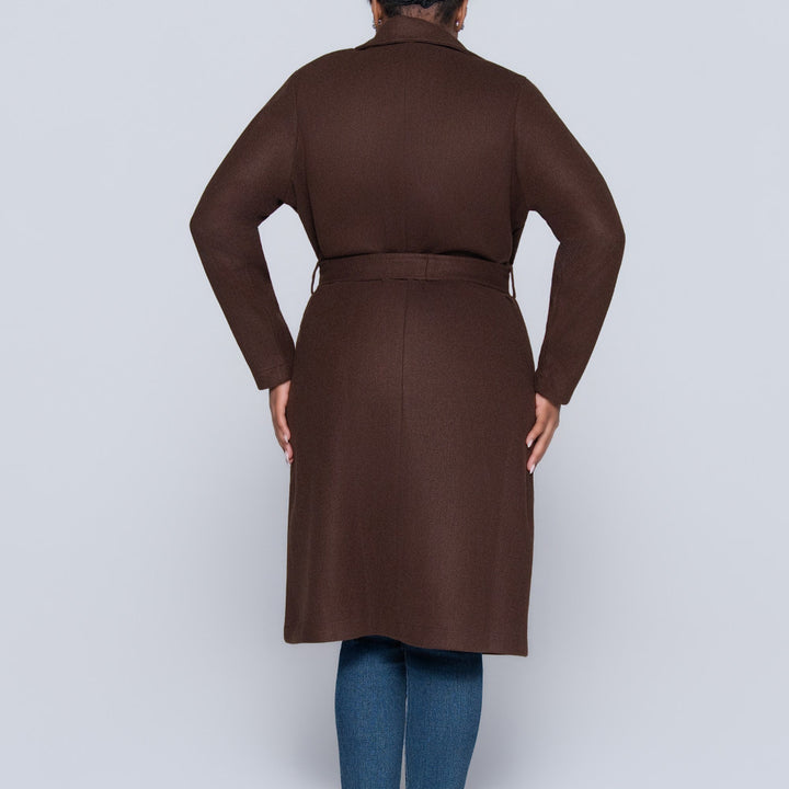 Choc Plus Size Melton Jacket