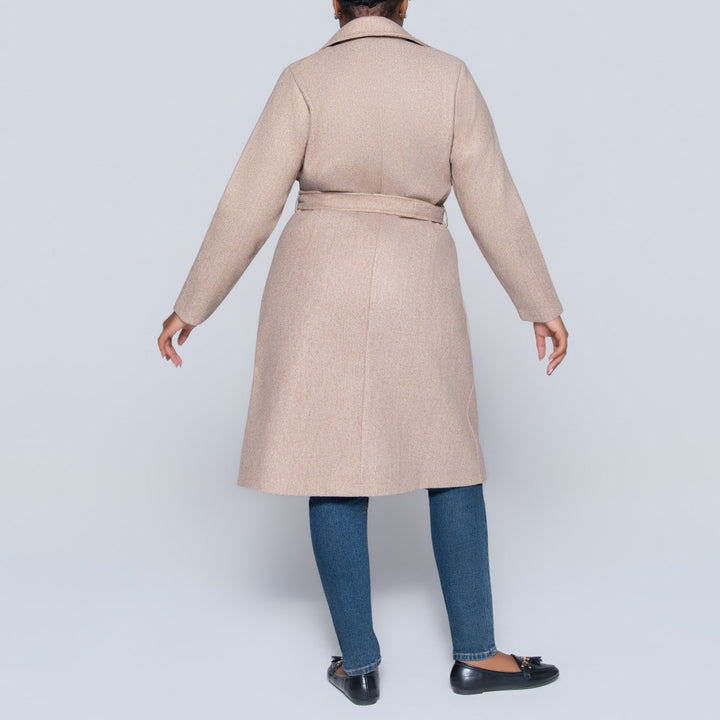 Stone Plus Size Melton Jacket