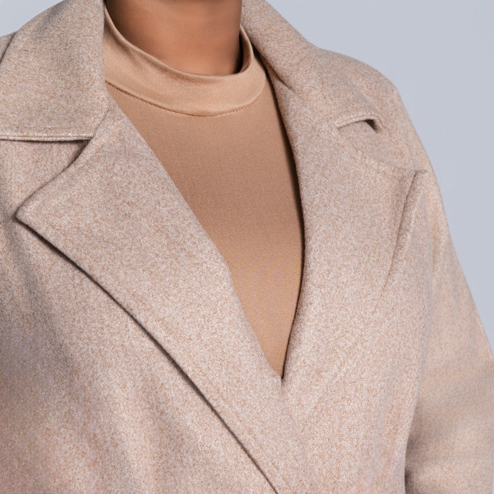 Stone Plus Size Melton Jacket