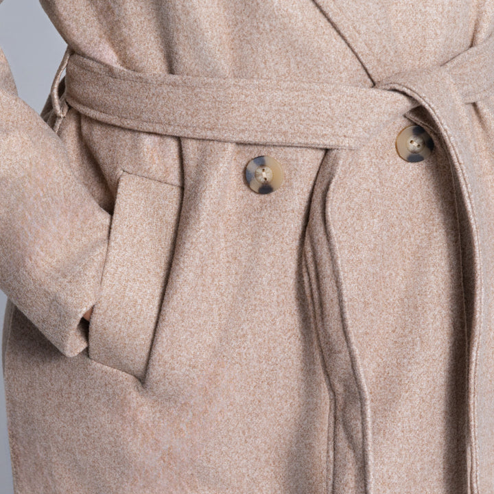 Stone Plus Size Melton Jacket